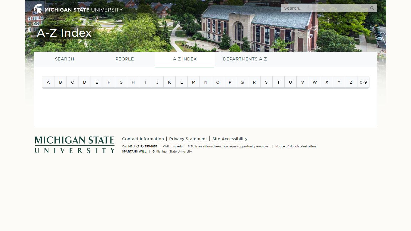 Search A-Z | Michigan State University