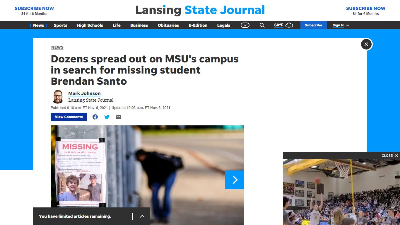 Dozens spread out at MSU in search for missing student ...